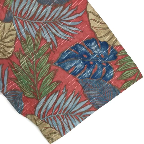 Tori Richard Cotton Lawn Hawaiian Shirt XL Leaves - Picture 2 of 8